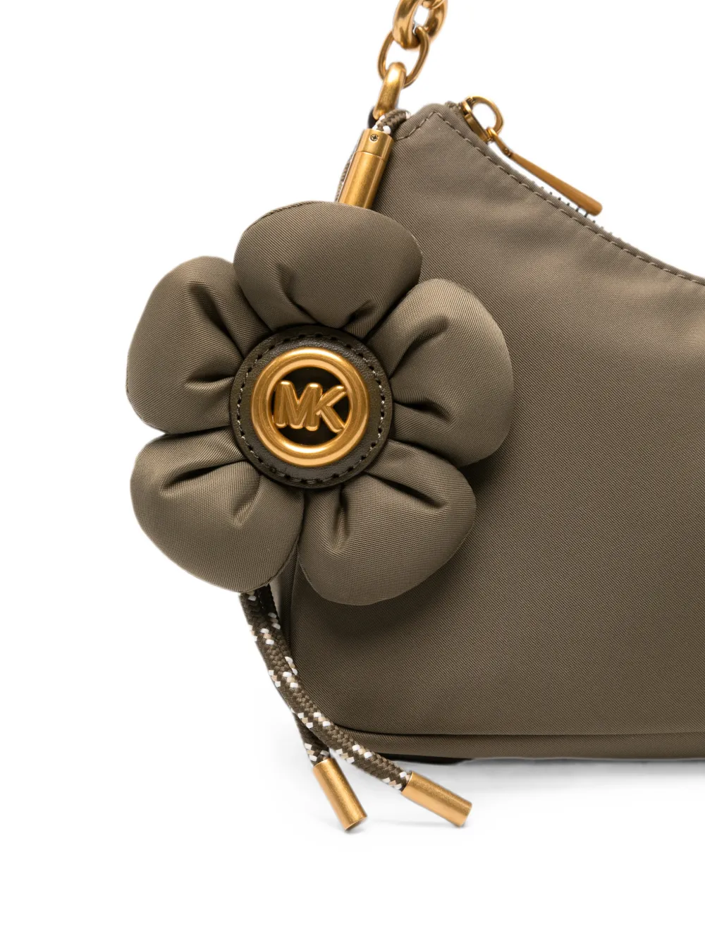 Michael Kors Schoudertas met ketting en bloemendetail Groen