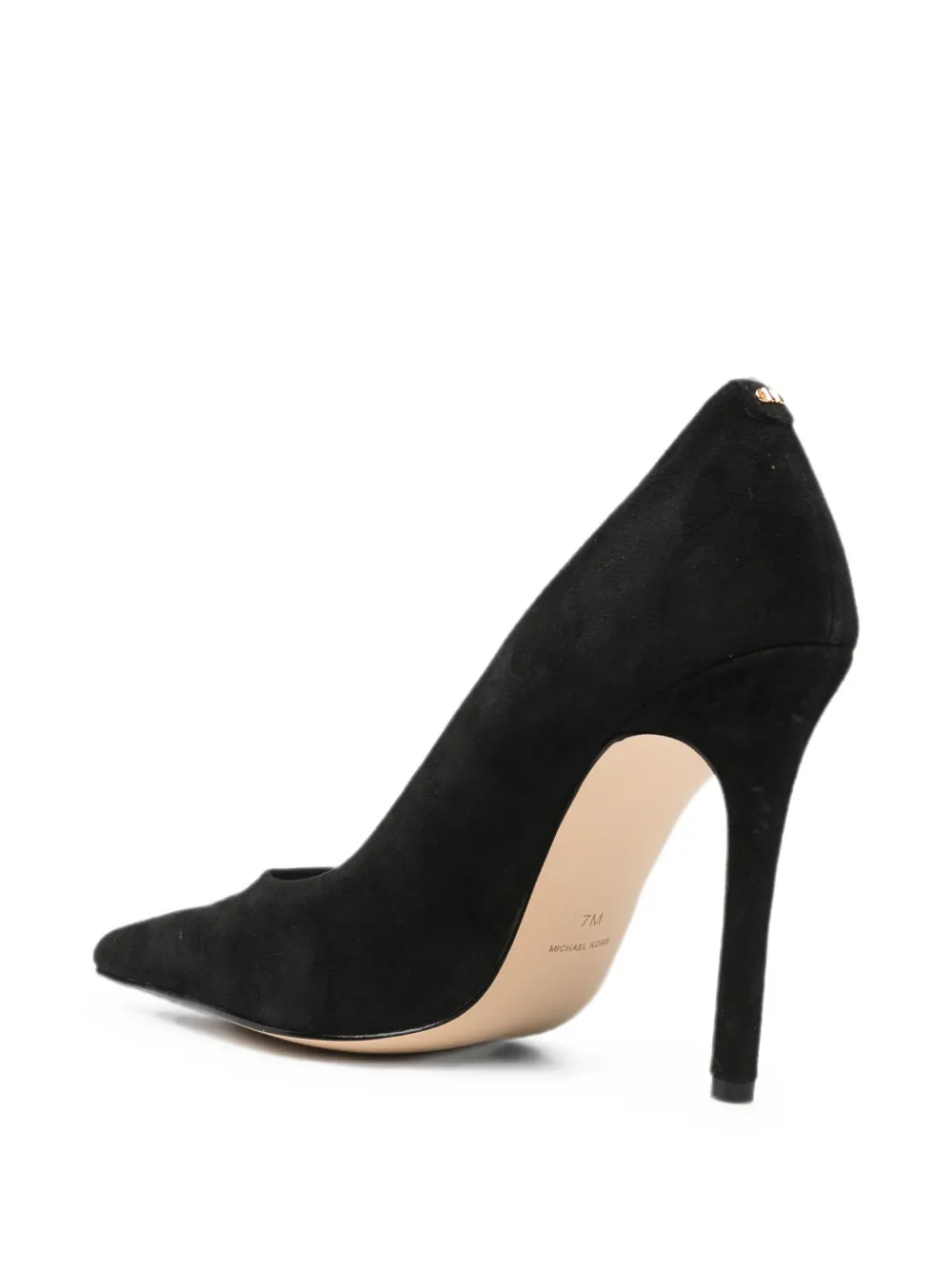 Michael Kors Elyse suède pumps met puntige neus Zwart