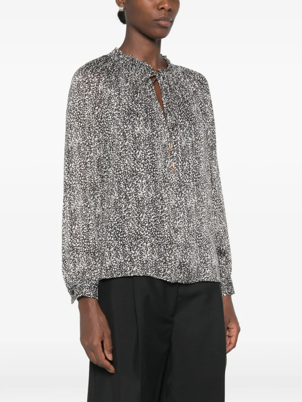 Michael Kors Blouse met striksluiting Zwart
