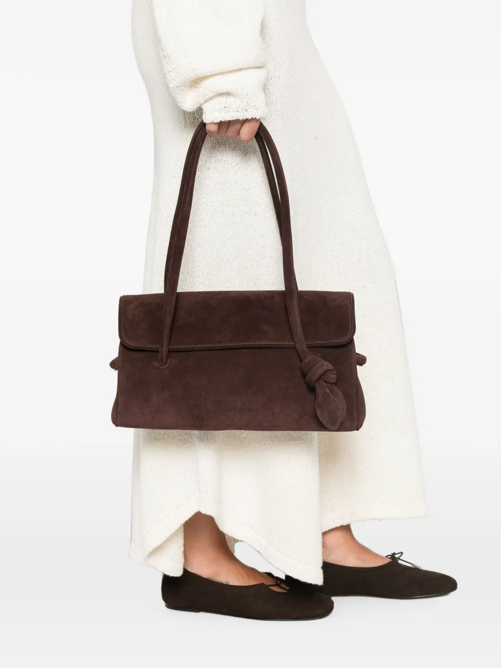 Jacquemus long Turismo leather shoulder bag Bruin