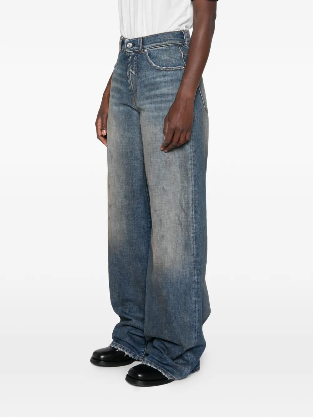 Nine In The Morning Eris jeans met wijde pijpen Blauw