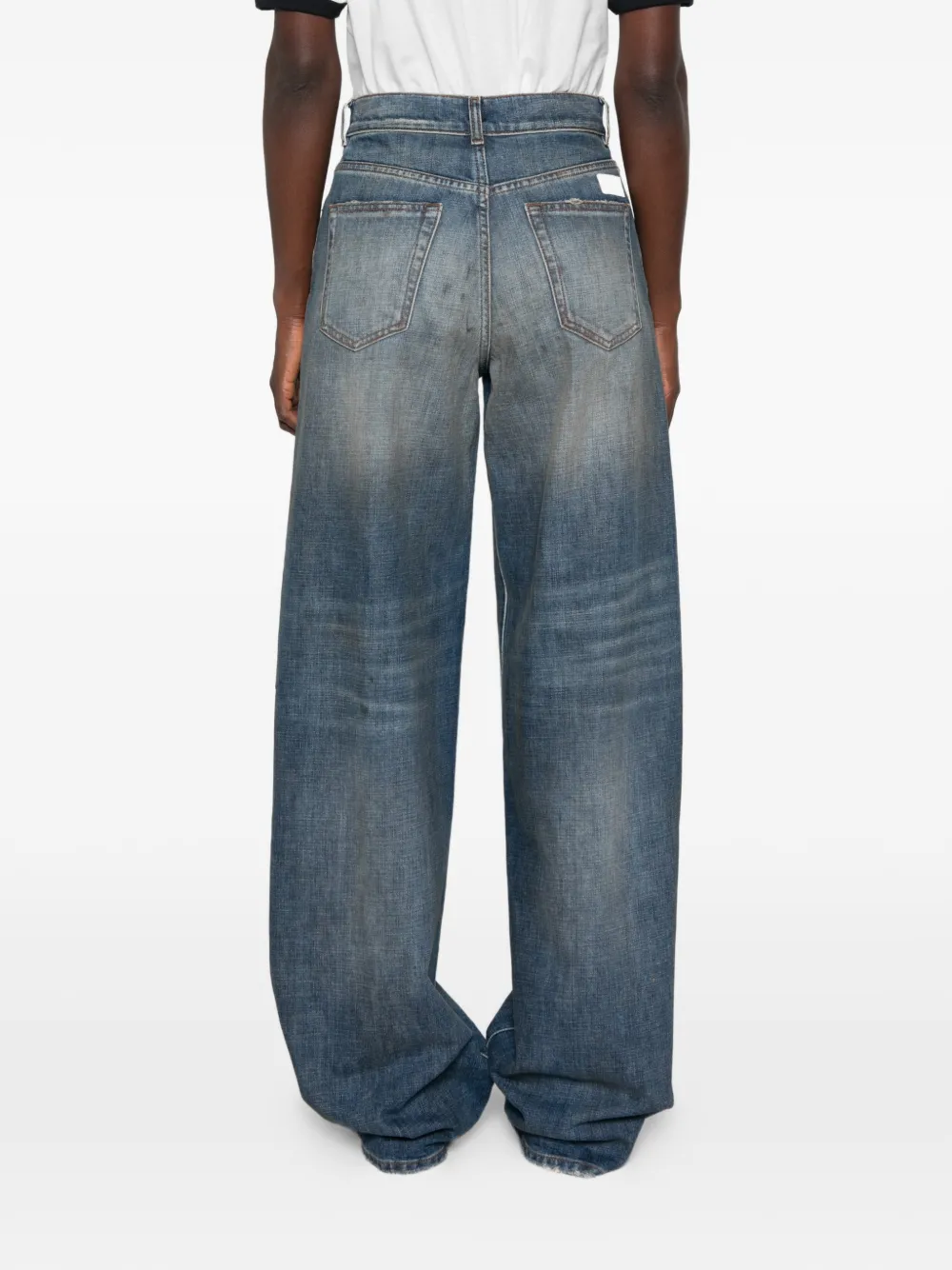 Nine In The Morning Eris jeans met wijde pijpen Blauw