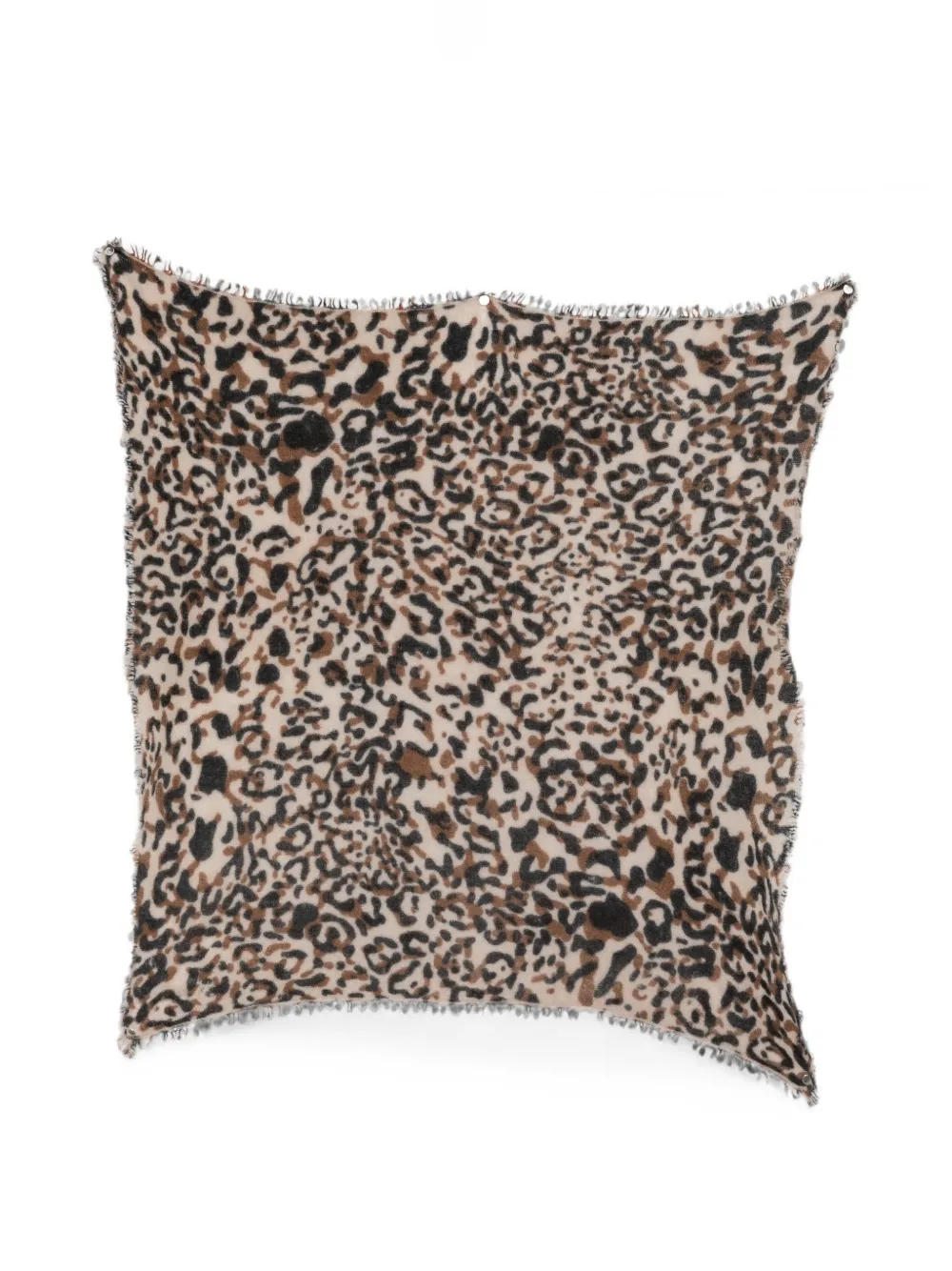 Faliero Sarti Maky leopard-print cashmere scarf - Toni neutri