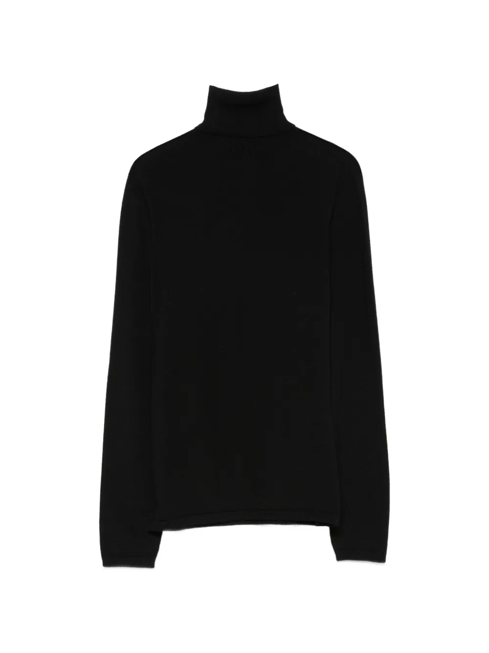 D.Exterior roll-neck wool sweater