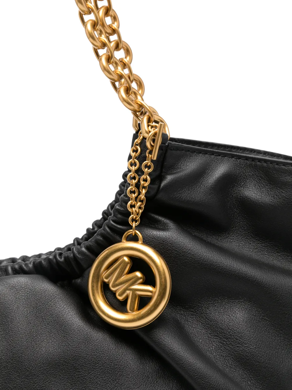 Michael Kors Indie shopper met logoplakkaat en ruches Zwart