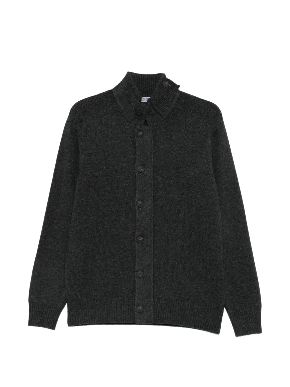 Vengera button-up high-neck cardigan - Grigio