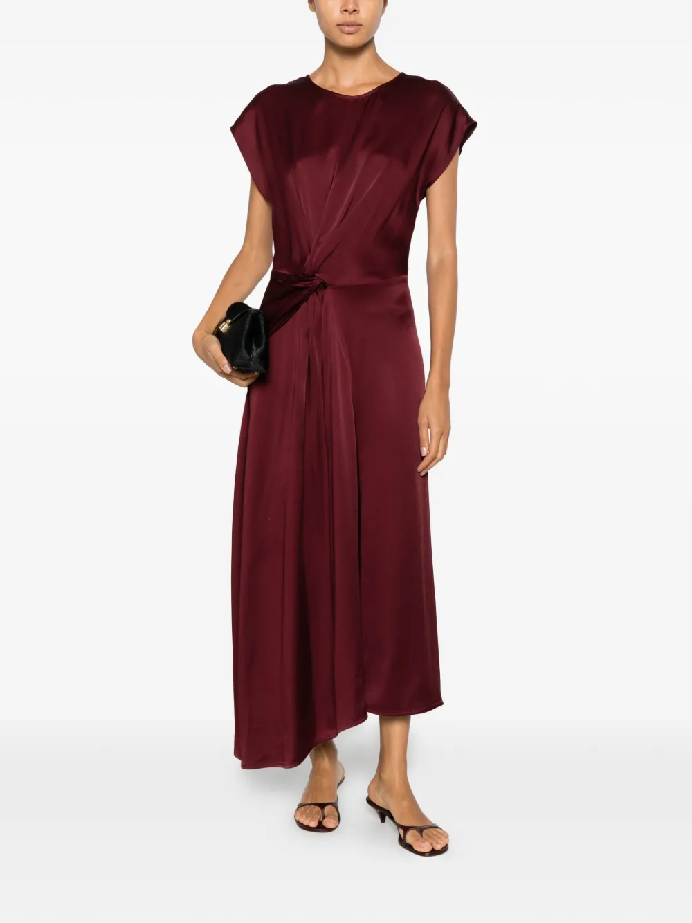 Victoria Beckham Jurk met asymmetrische afwerking en gedraaid detail Rood