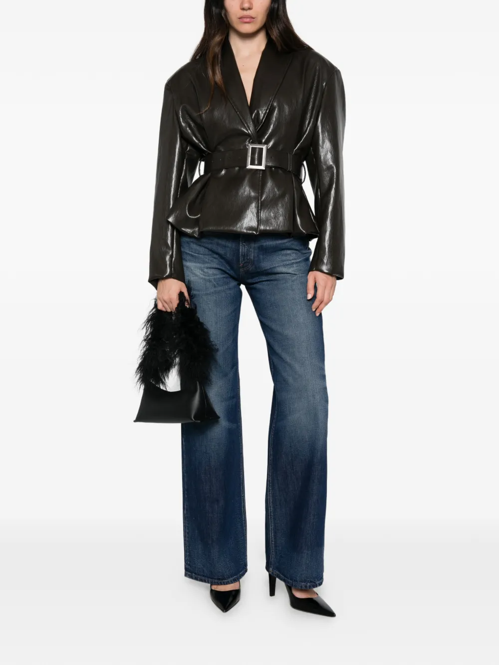 Haikure Jeans met wijde pijpen Blauw