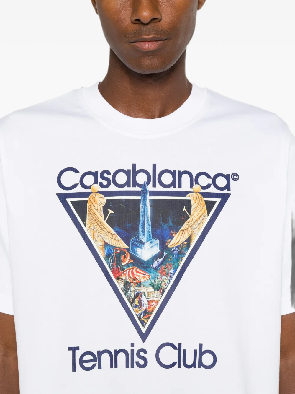 Casablanca T-shirt met grafische print Wit