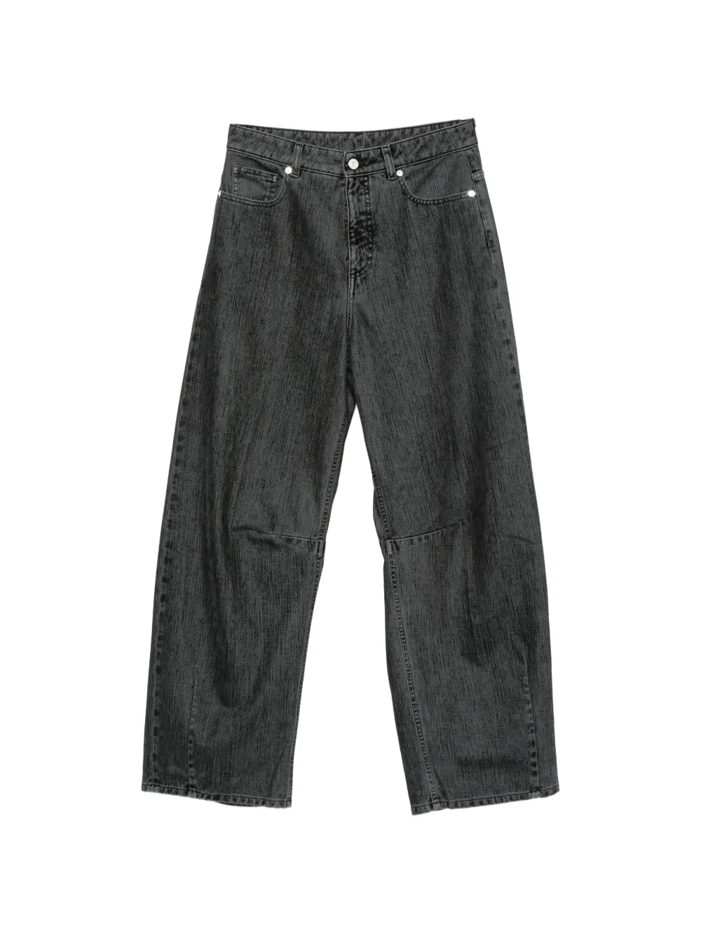 Nine In The Morning Sofy Ergonomic wide-leg jeans - Schwarz