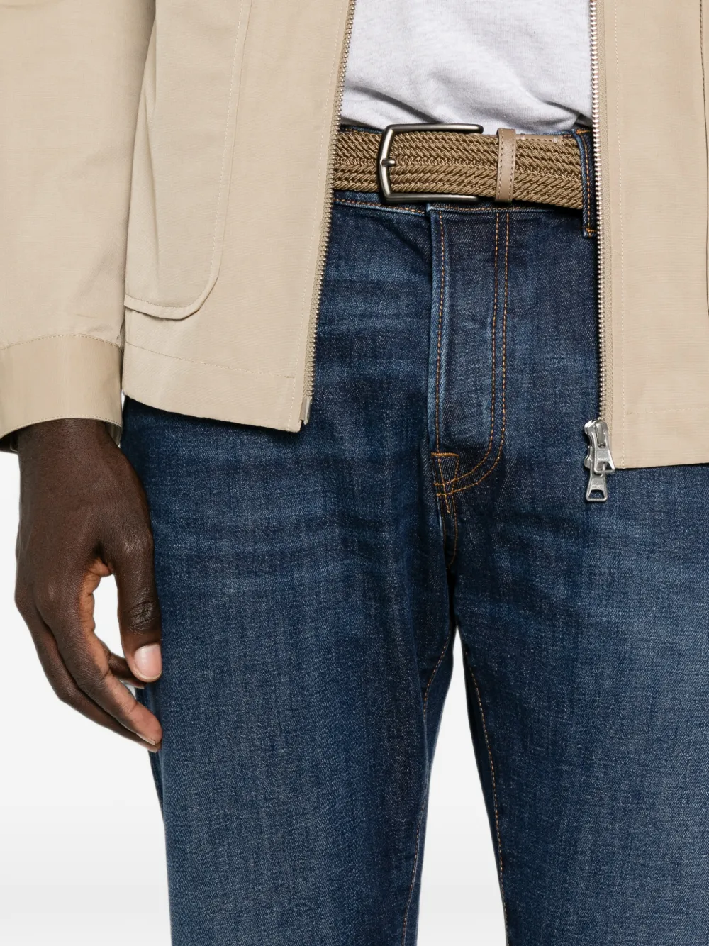 PT Torino faded straight-leg jeans Blauw