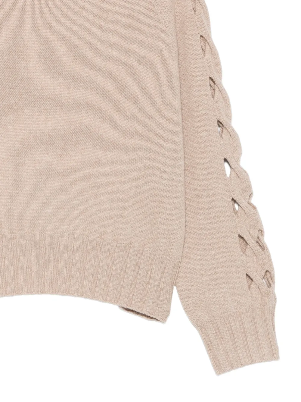 D.Exterior long-sleeve roll-neck sweater Beige