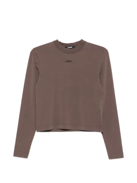 Jacquemus logo-patch long-sleeves T-shirt