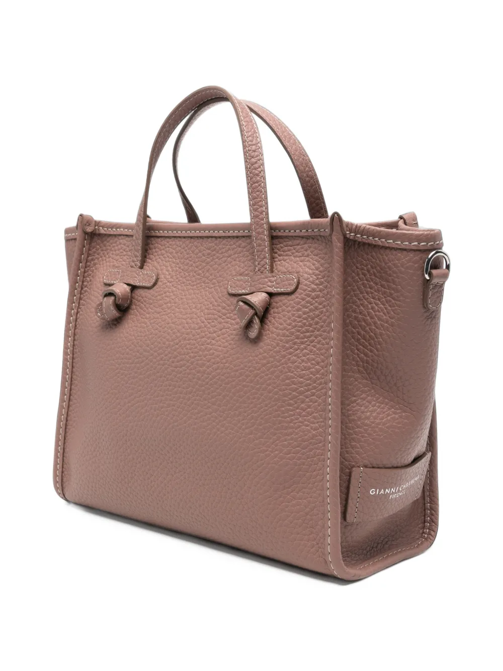 GIANNI CHIARINI medium Marcella pebbled leather tote bag Roze