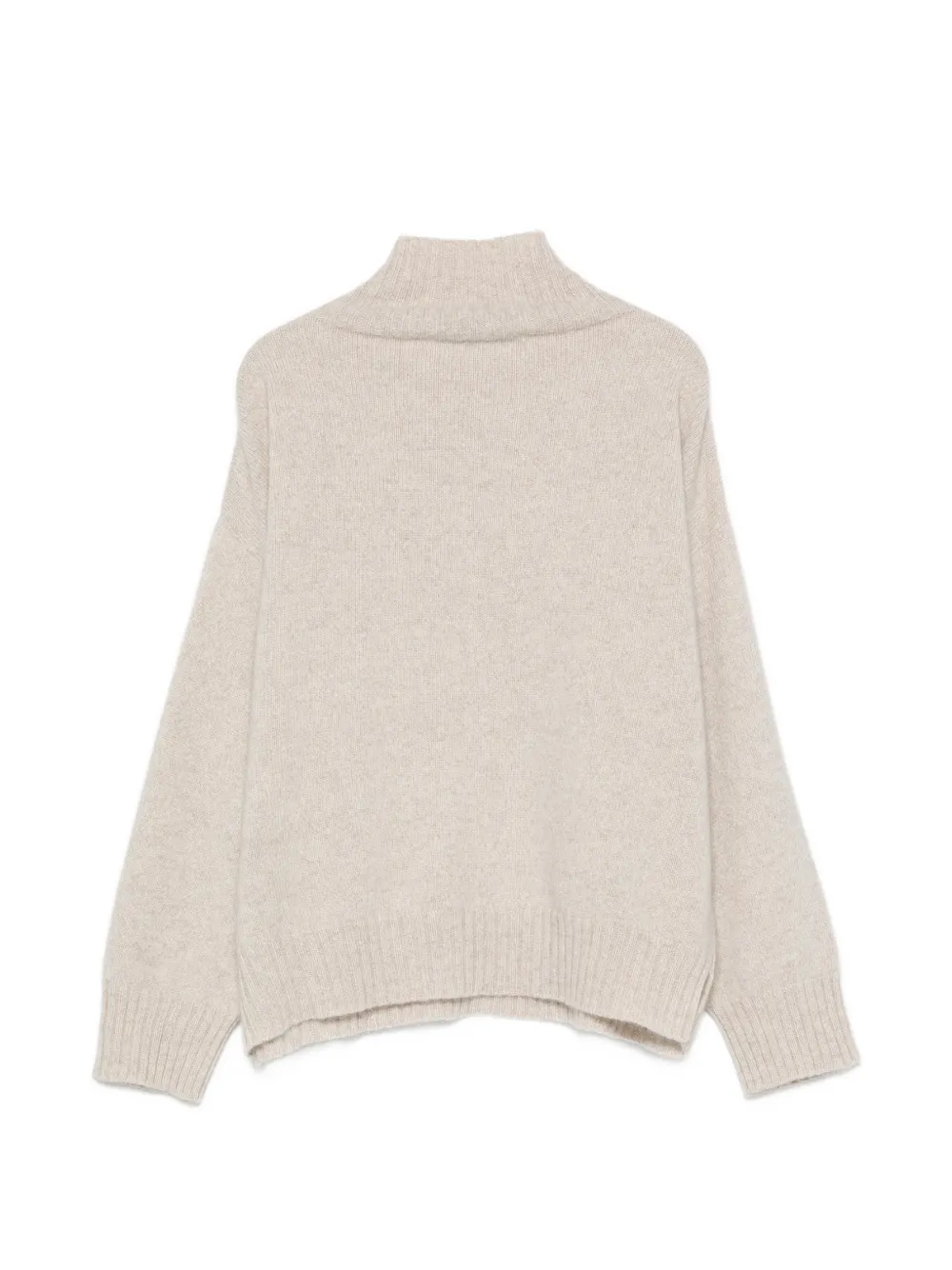 D.Exterior Kasjmier trui met hoge hals Beige