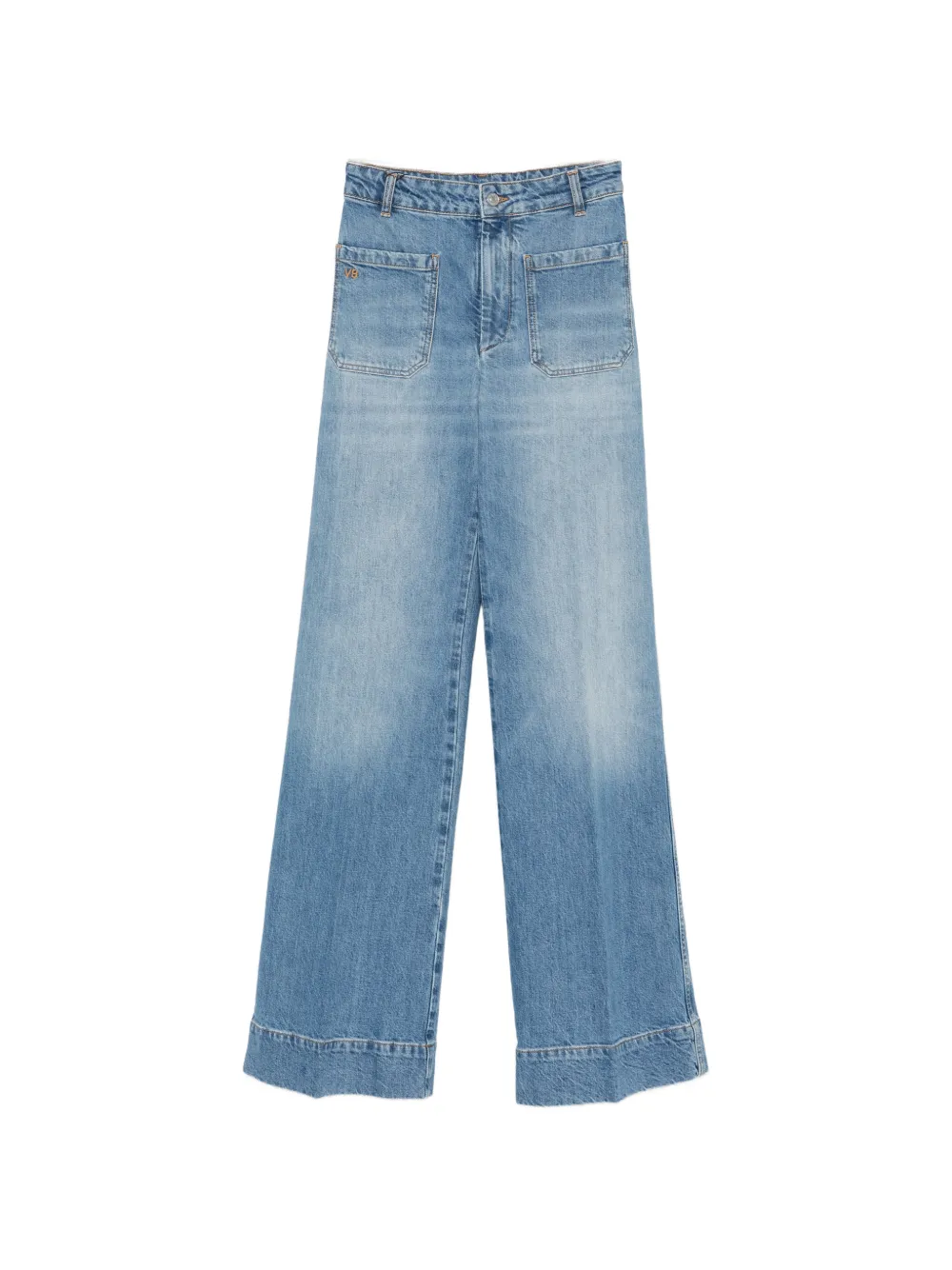 Victoria Beckham Alina patch-pocket wide-leg jeans - Blu