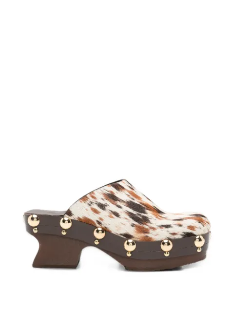 Scholl Pescura Koa pony-leather mules