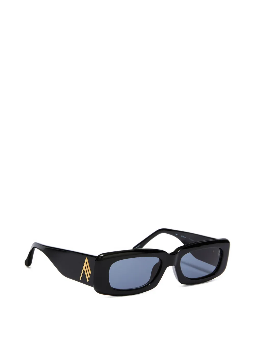 The Attico Mini Marfa rectangle-frame sunglasses - Nero
