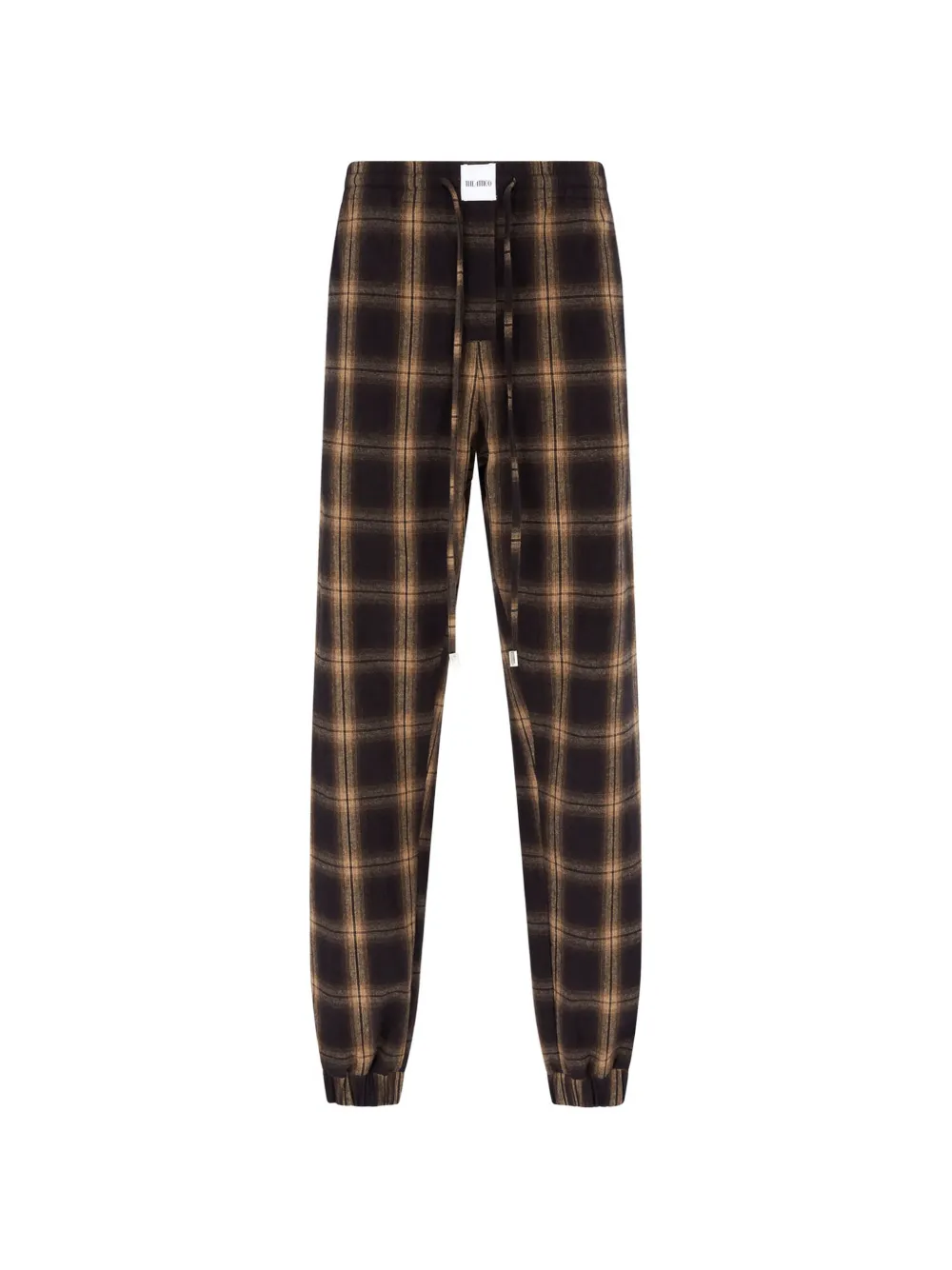 The Attico brushed check-pattern trousers - Braun