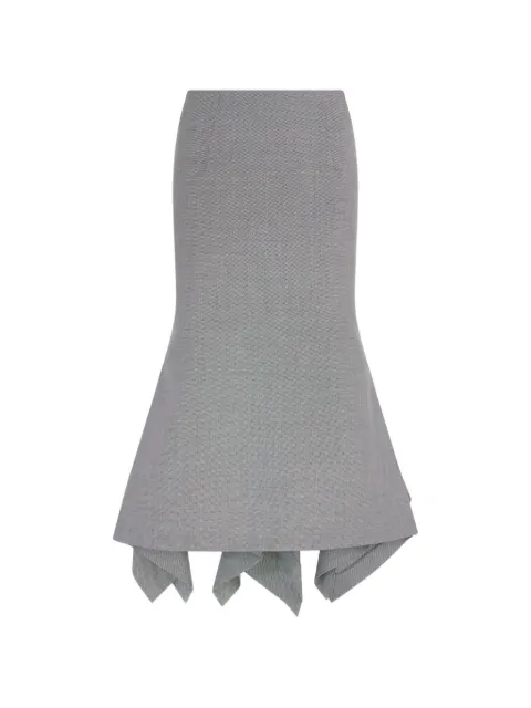 The Attico falda midi con diseño asimétrico y volantes
