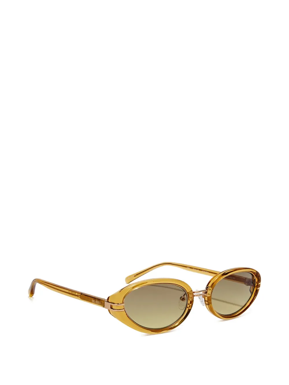 The Attico oval-frame sunglasses - Gelb