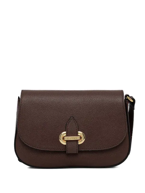 Pollini grained logo-plaque cross body bag