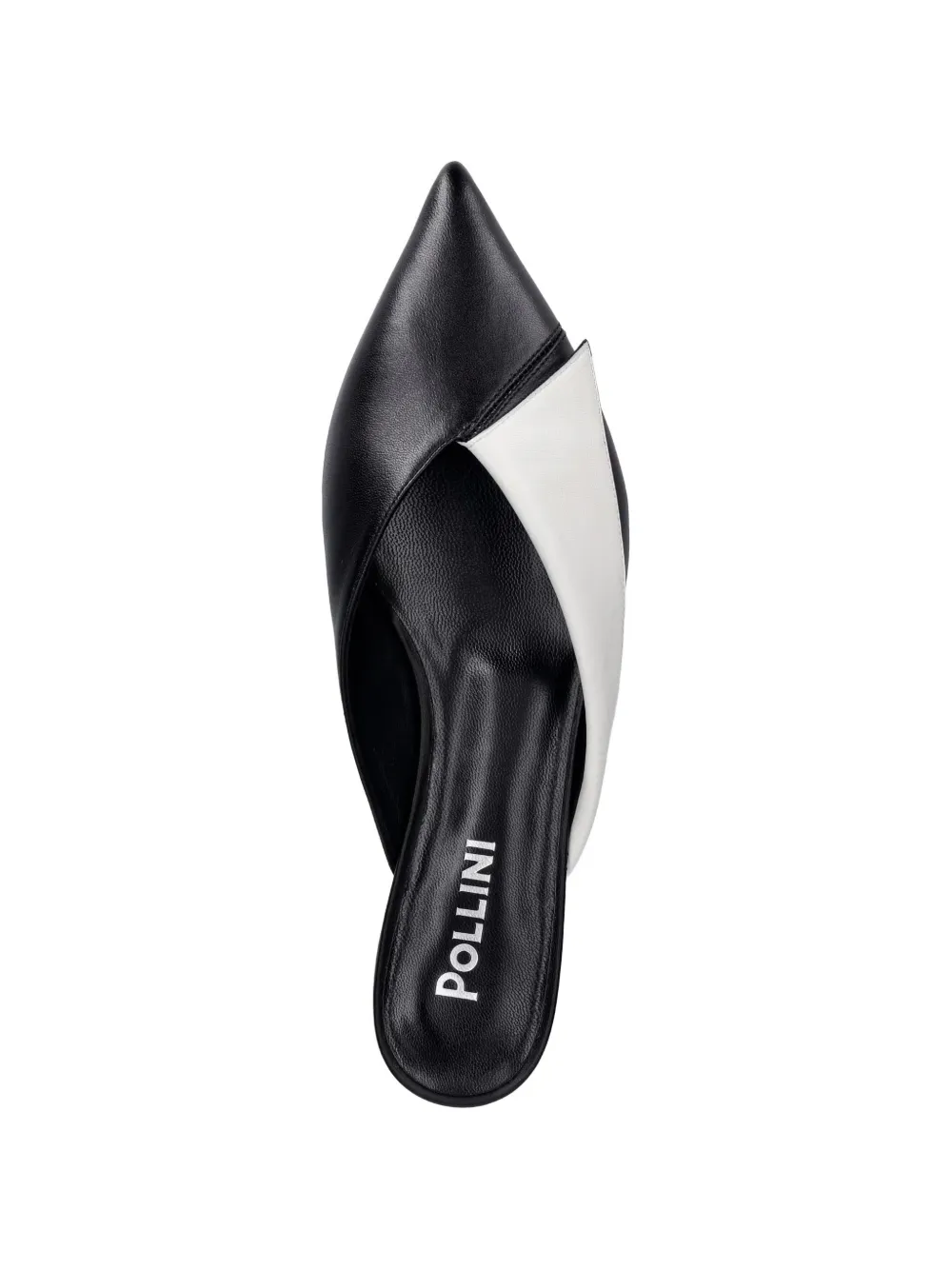 Pollini pointed-toe leather mules Zwart