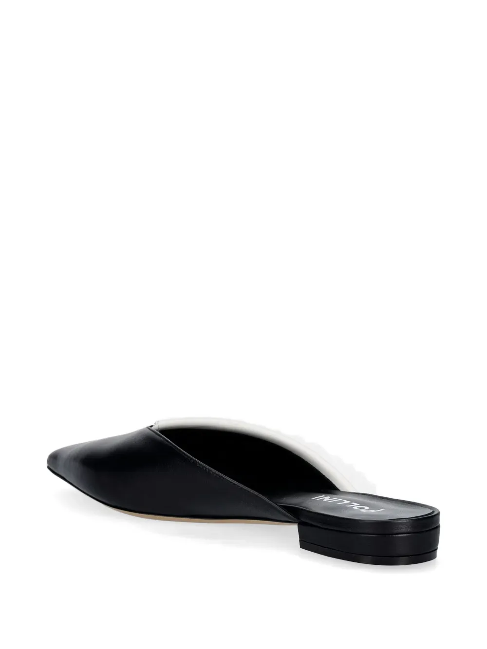 Pollini pointed-toe leather mules Zwart