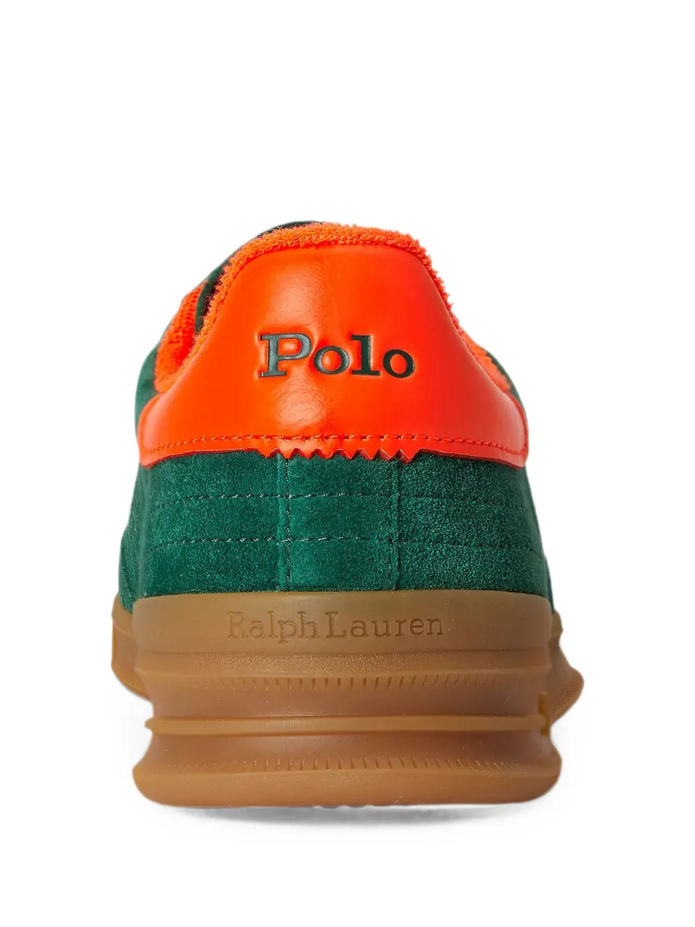 Polo Ralph Lauren logo-embroidered suede sneakers Groen