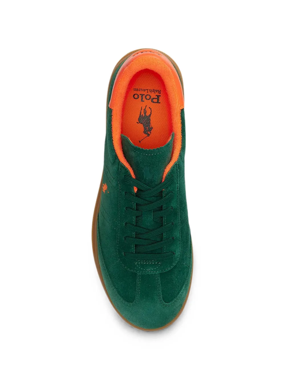 Polo Ralph Lauren logo-embroidered suede sneakers Groen