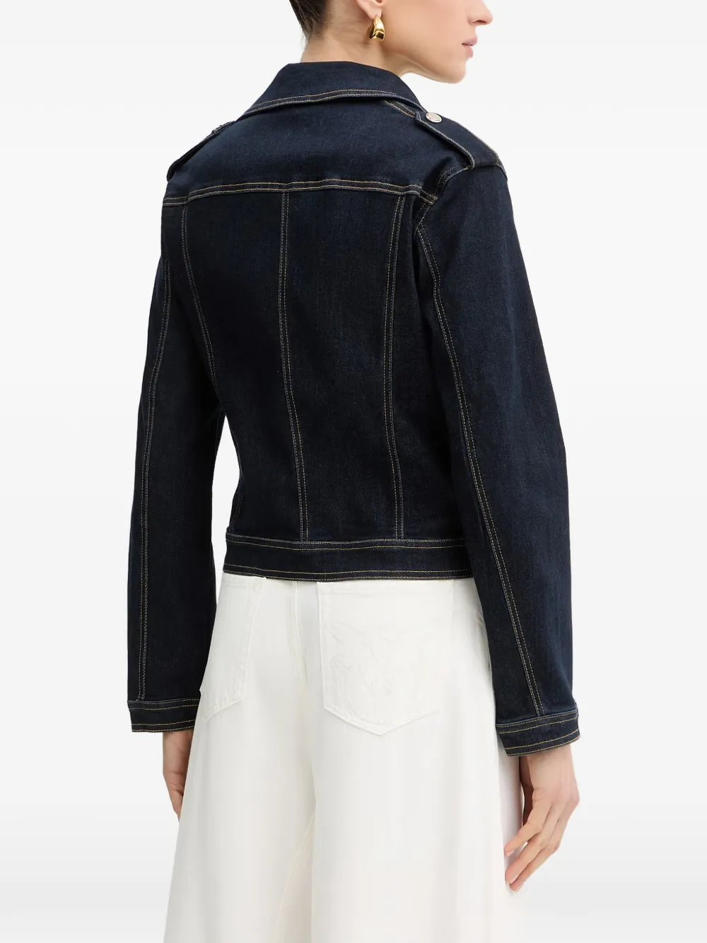 Morgan Denim bikerjack Blauw