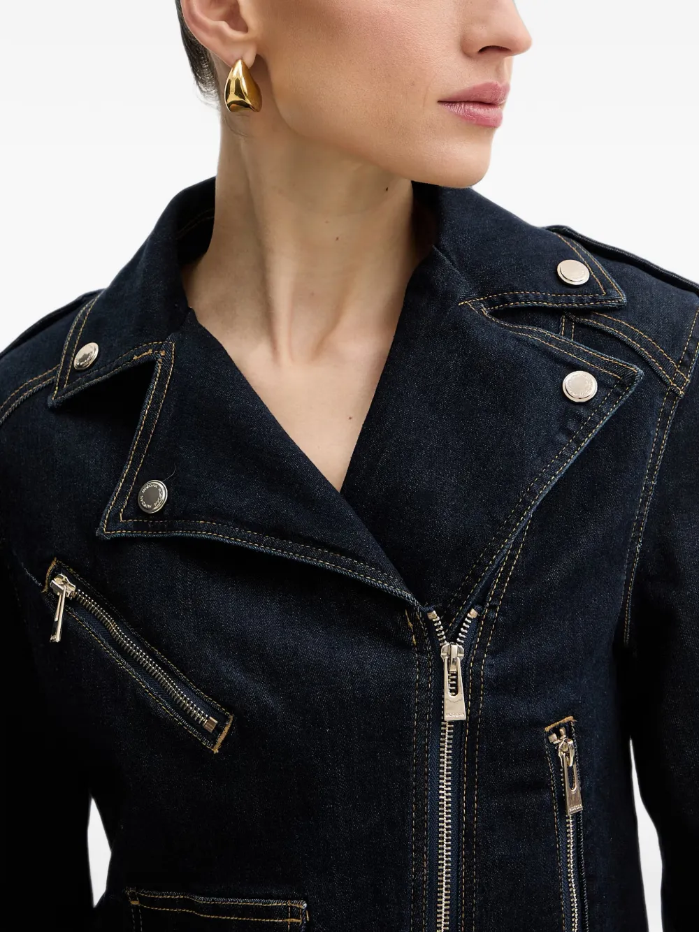 Morgan Denim bikerjack Blauw