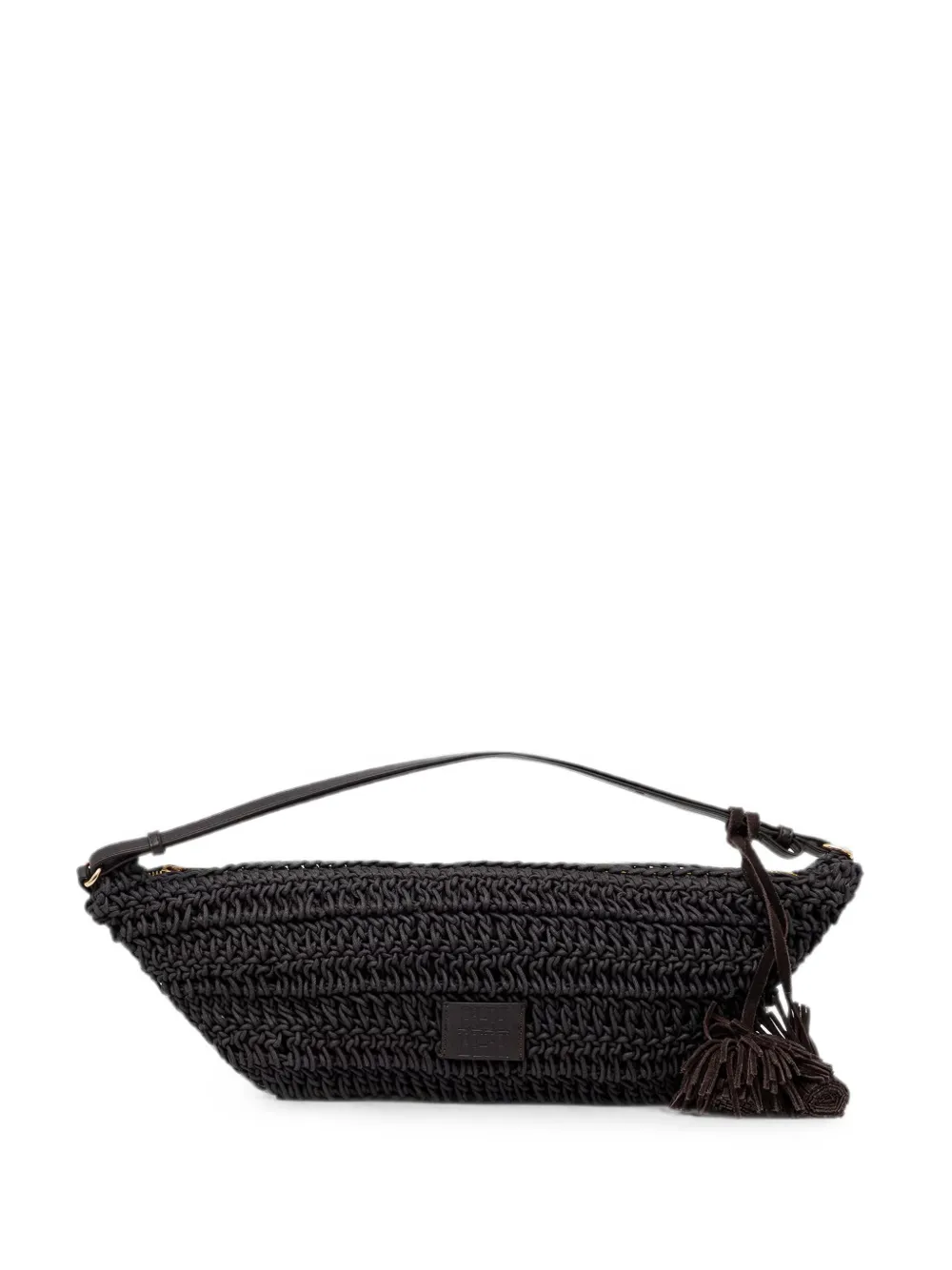 Pedro Del Hierro crochet-knit tassel-detail shoulder bag - Nero