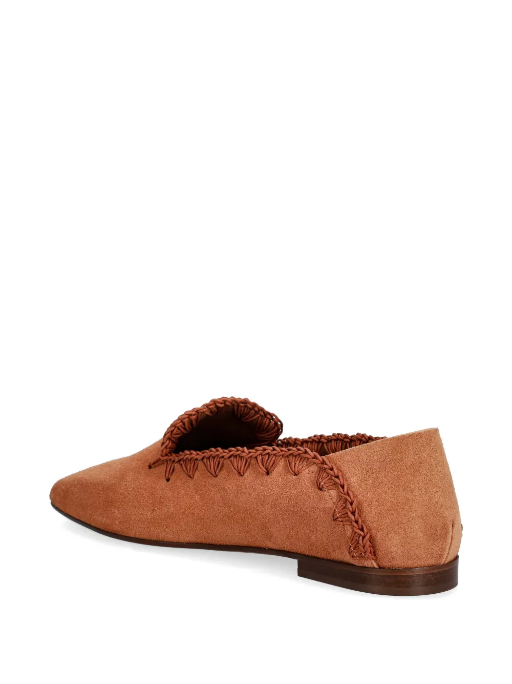 Pollini Sienna whipstitch-trim loafers Bruin