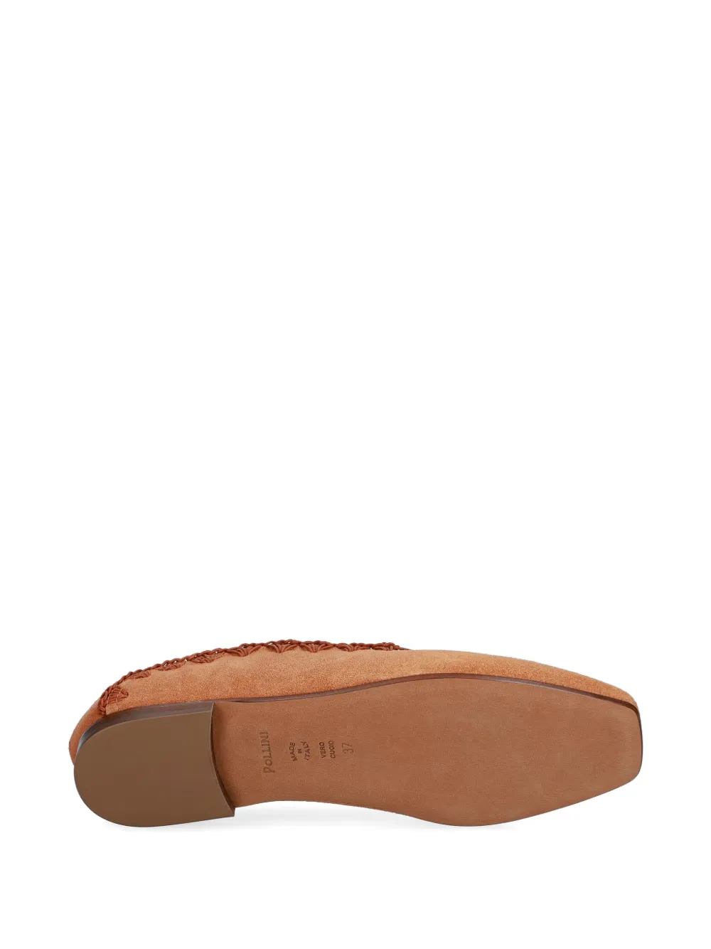 Pollini Sienna whipstitch-trim loafers Bruin