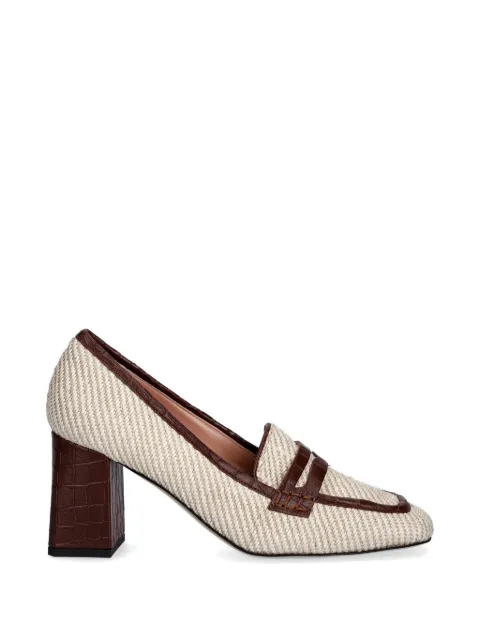 Pollini Camber crocodile-effect woven pumps