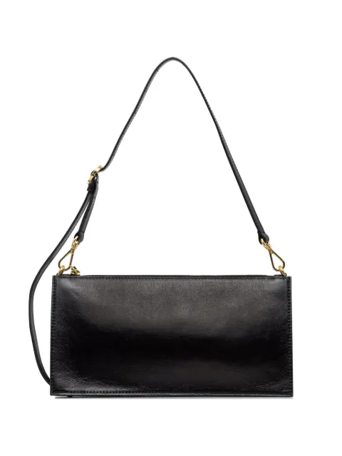 Pollini logo-patch zip-top tote bag