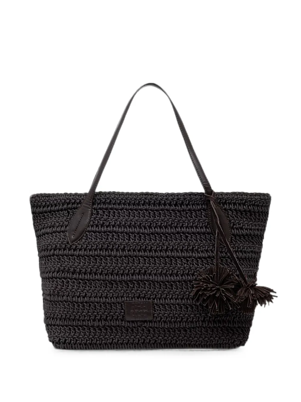 Pedro Del Hierro crochet tassel-detail tote bag - Nero
