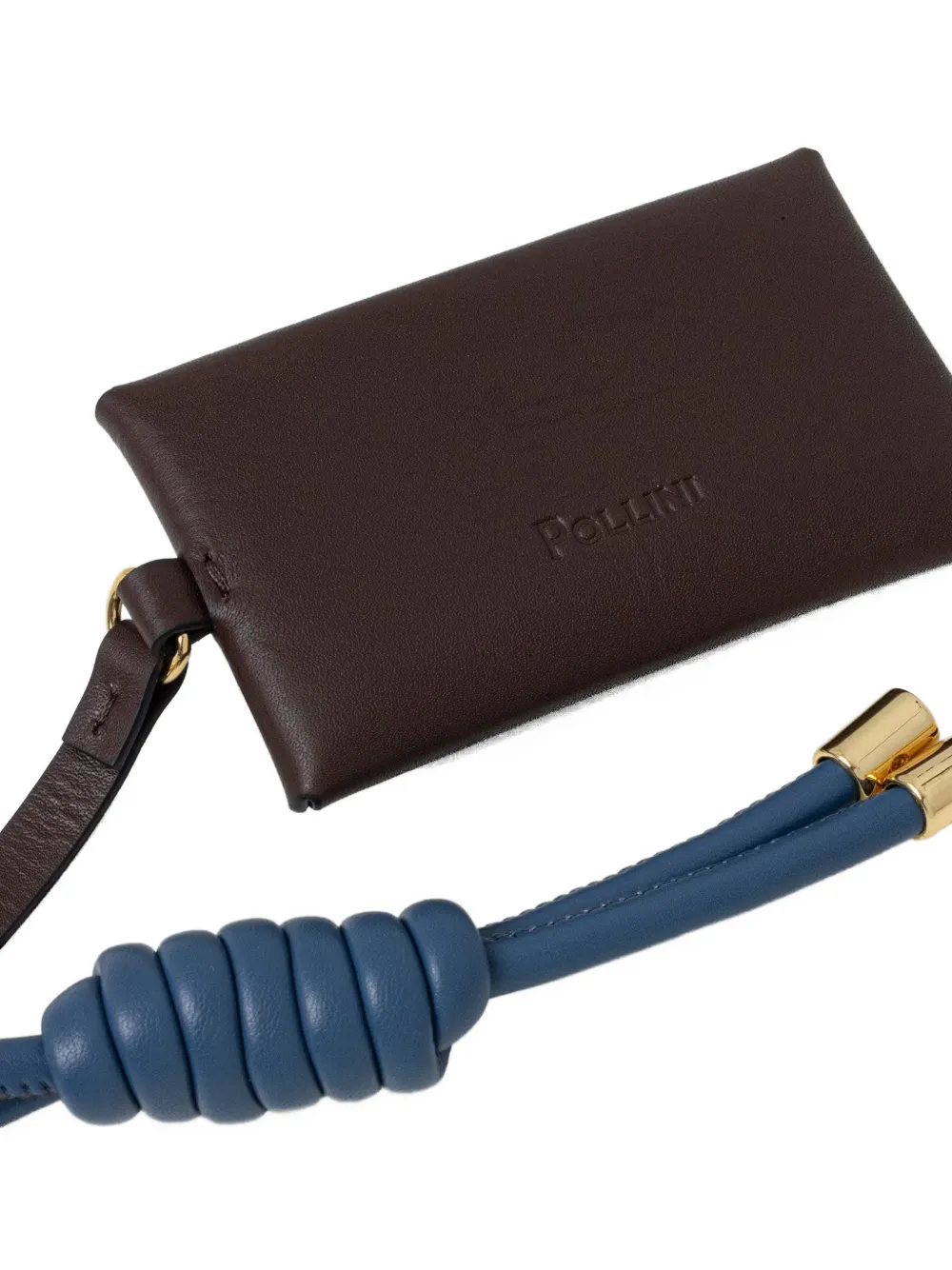  Pollini Envelope-style Knotted Keyring - Marrone 