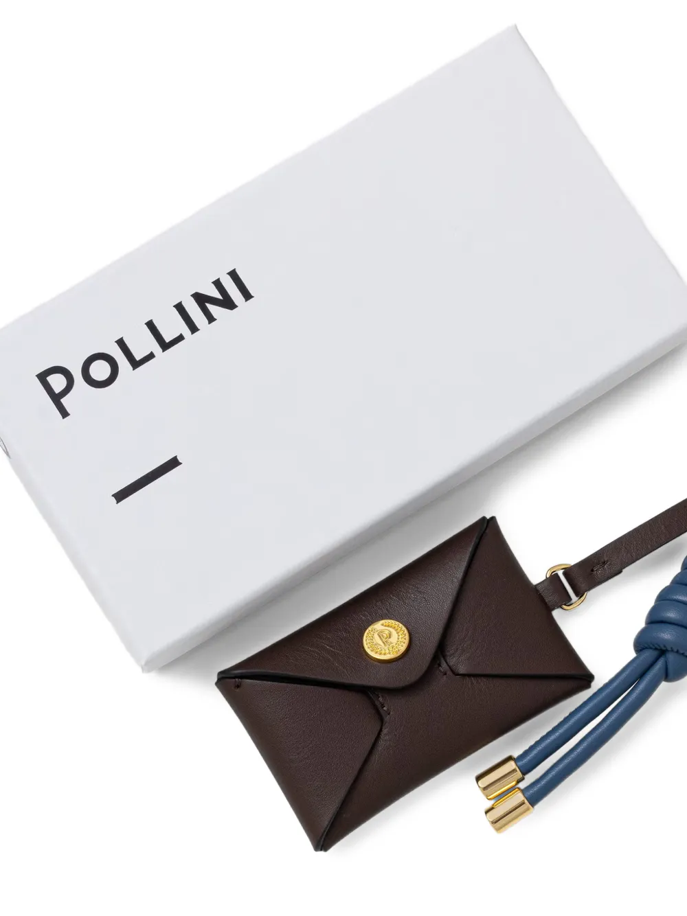 Pollini Envelope-style Knotted Keyring - Marrone 