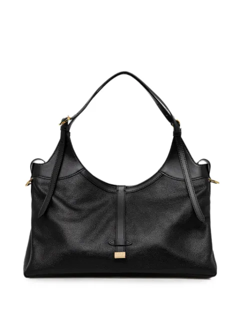 Pollini grained-leather buckle-detail tote bag