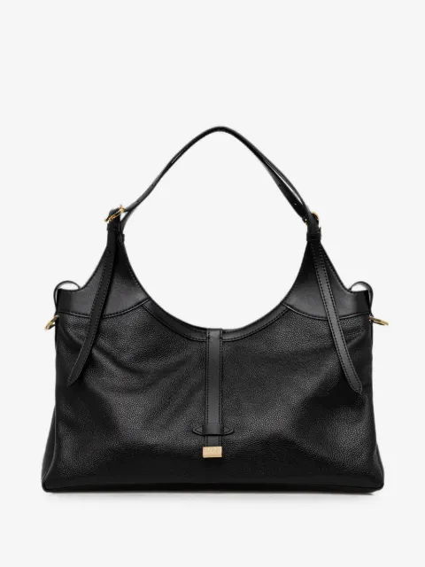 Pollini tote de piel granulada con detalle de hebilla