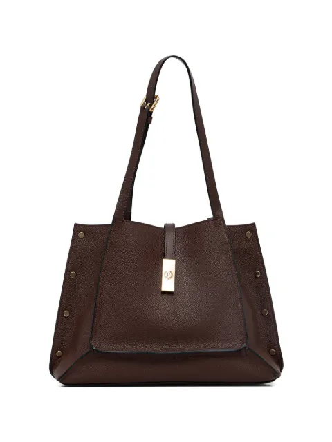 Pollini studded pebbled tote bag
