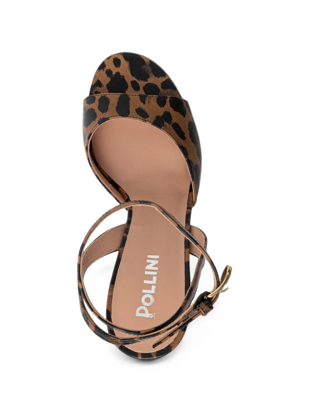 Pollini Aria leopard-print ankle-strap pumps Bruin