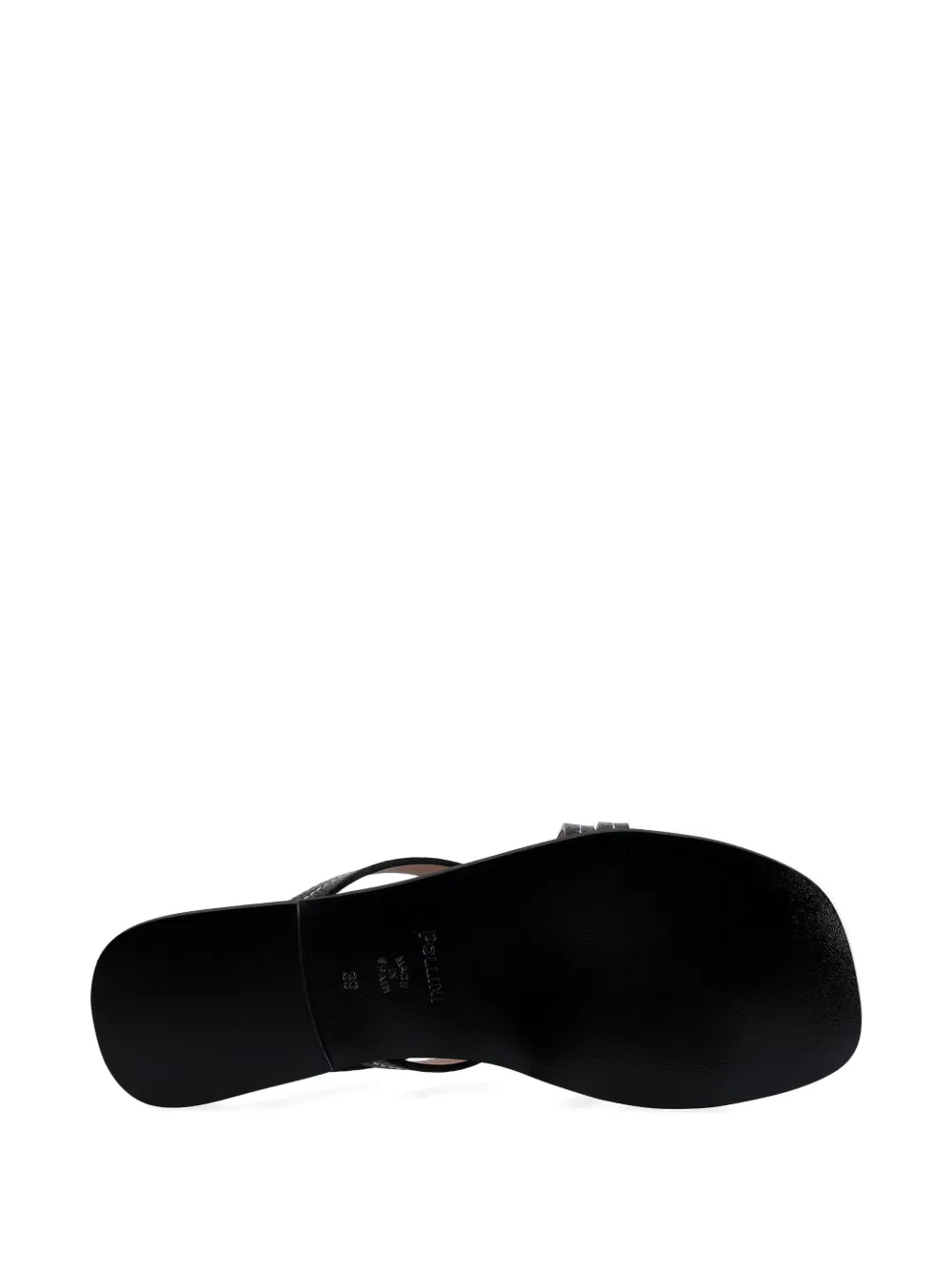 Pollini strappy contrast-stitch sandals Zwart