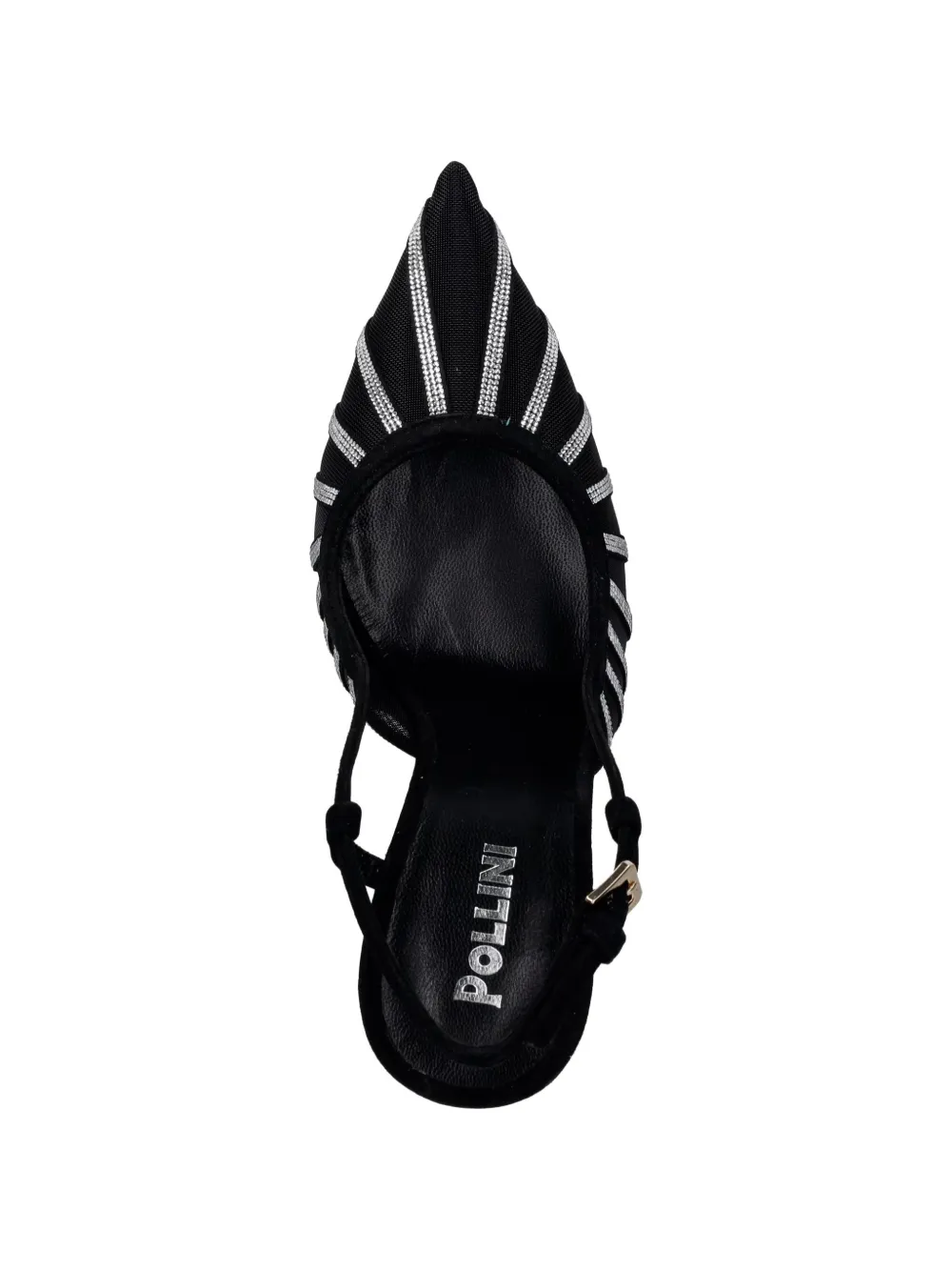 Pollini crystal-embellished mesh pumps Zwart