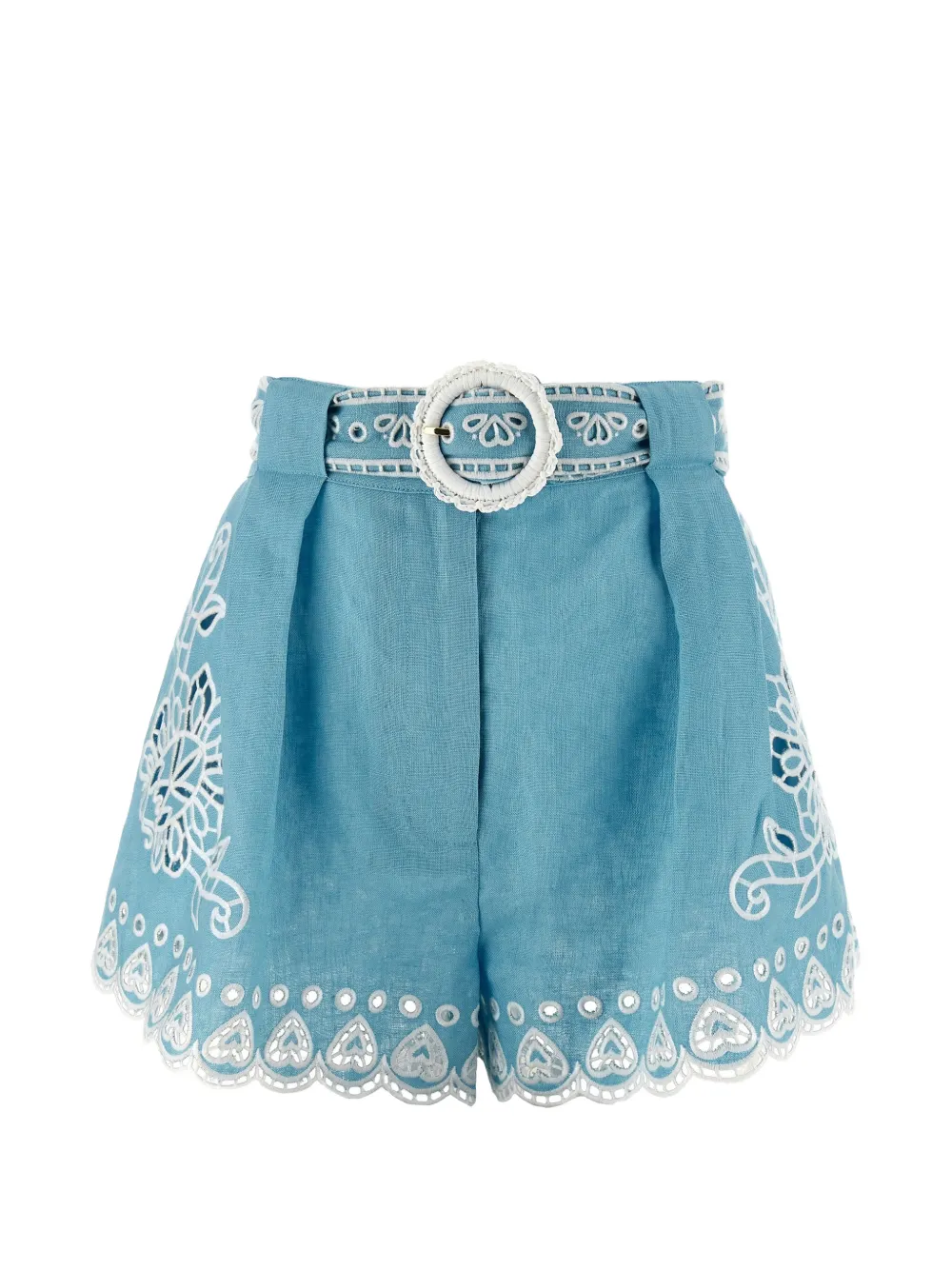FARM Rio Romantic Richelieu cut-out shorts - Blu