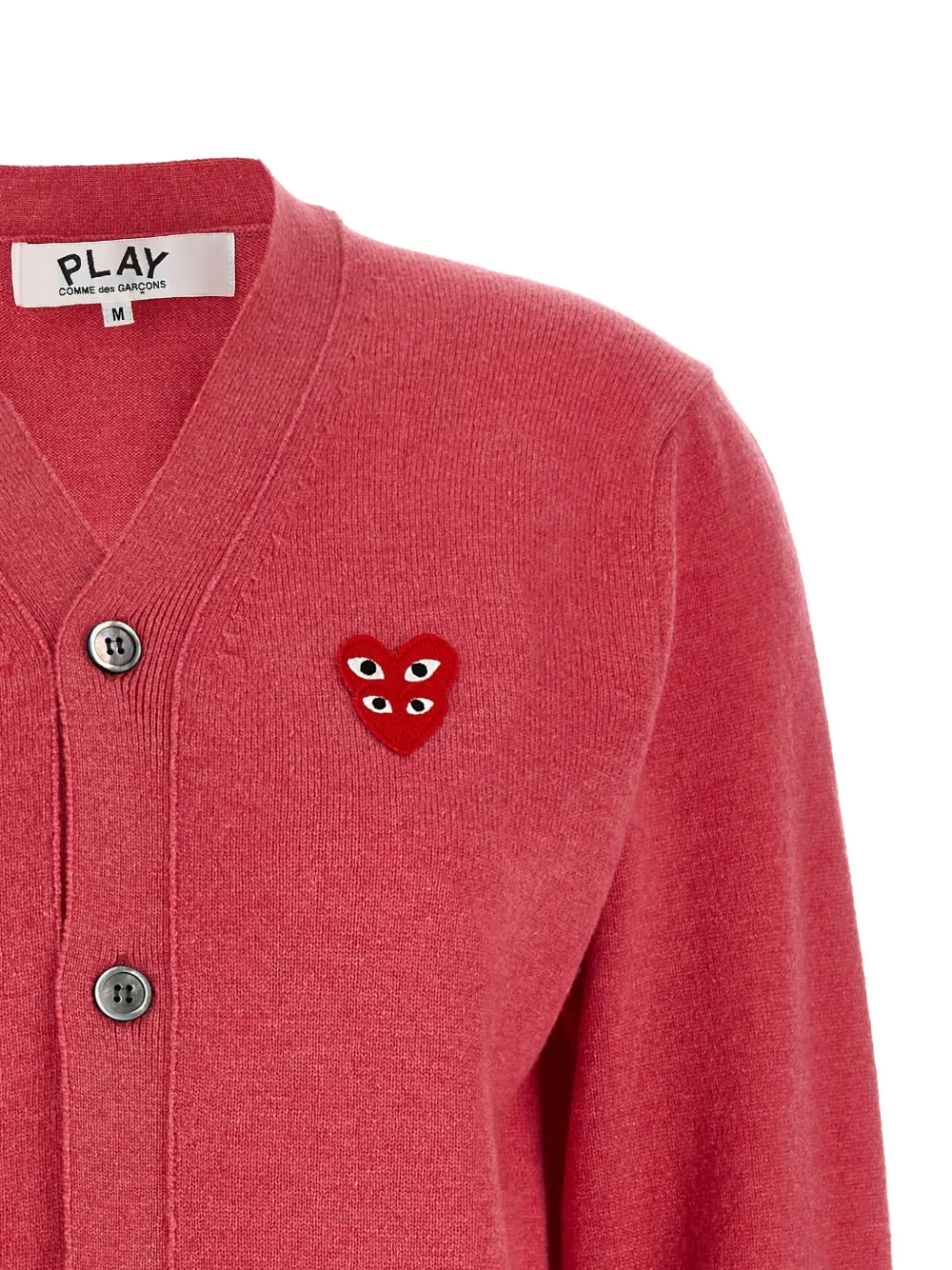 Comme Des Garçons Play Vest met embleem Roze