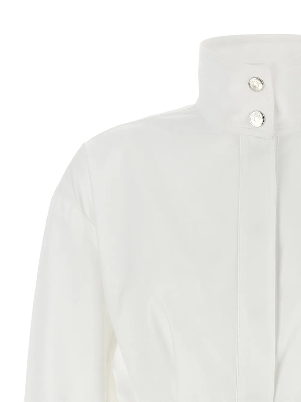 Jacquemus La Veste Cabana jack met hoge hals en ceintuur Wit