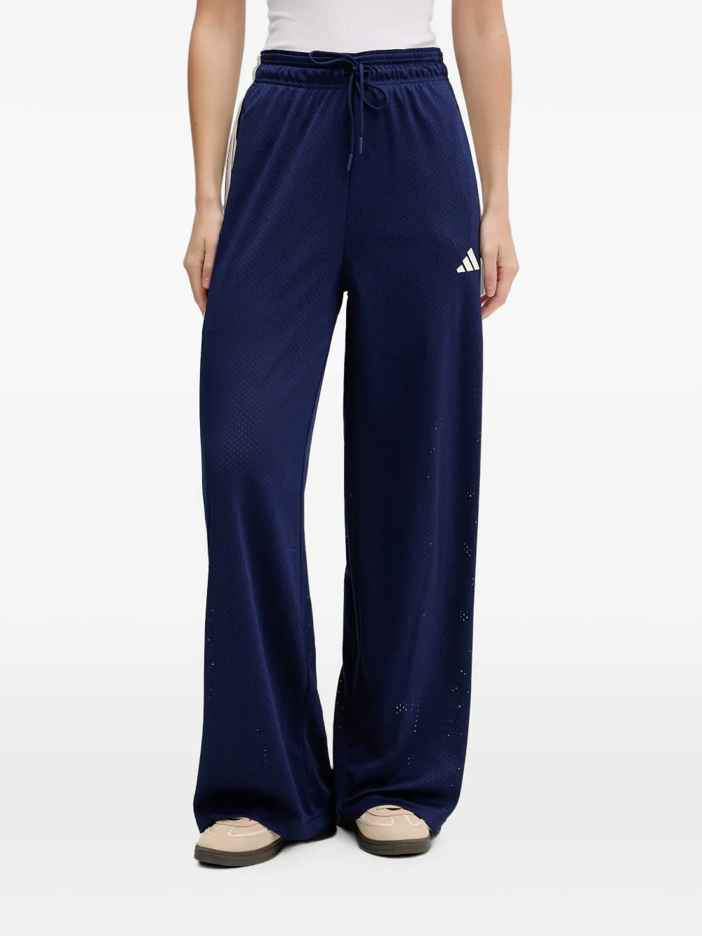 adidas mesh side-stripe track pants - Blu